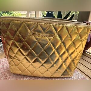Juicy Couture Gold Metallic Makeup Bag / Pouch